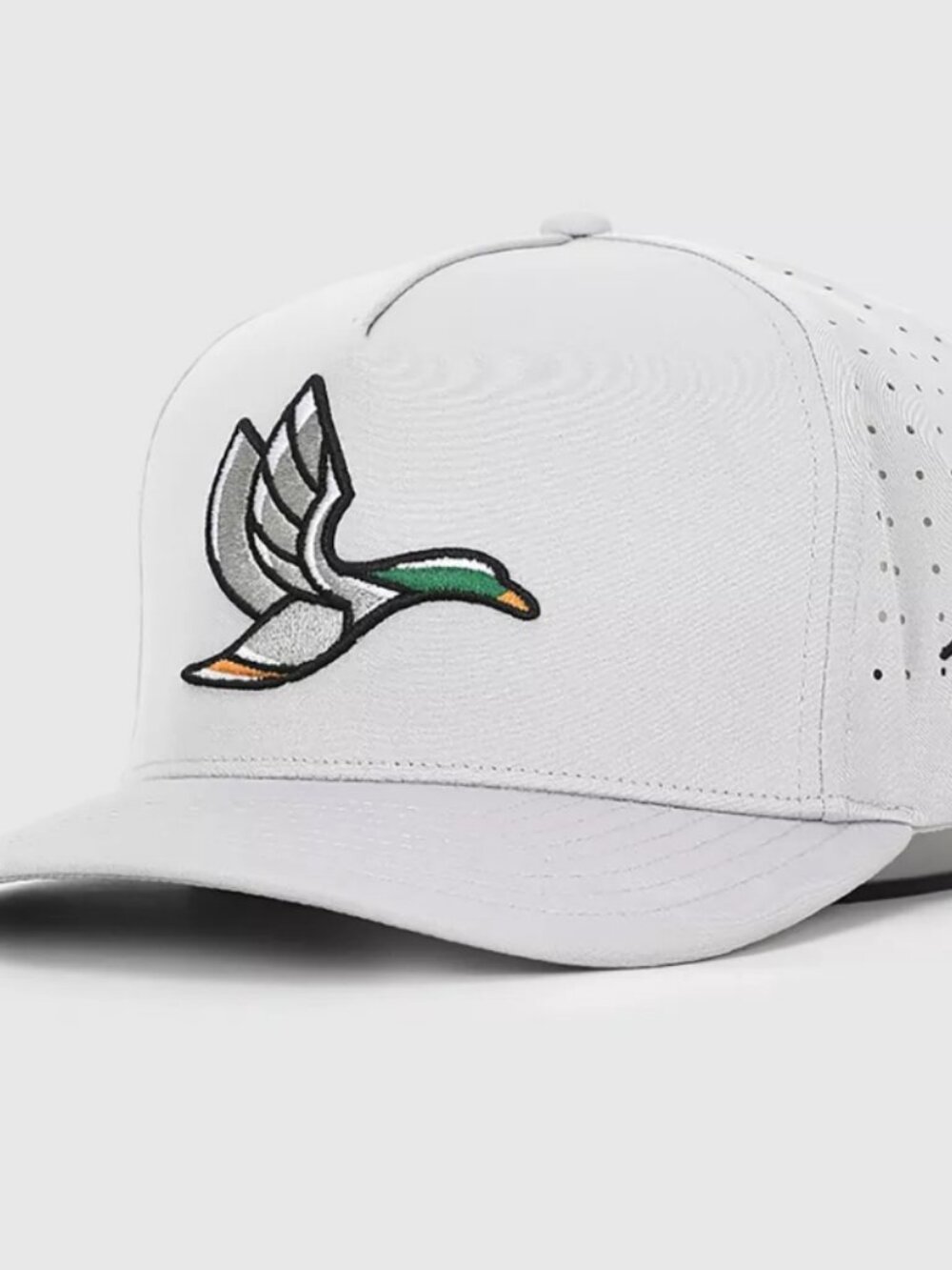 Waggle Hat Decoy: Light Gray Adult Animal Icon Trucker Style - Picture 6 of 6